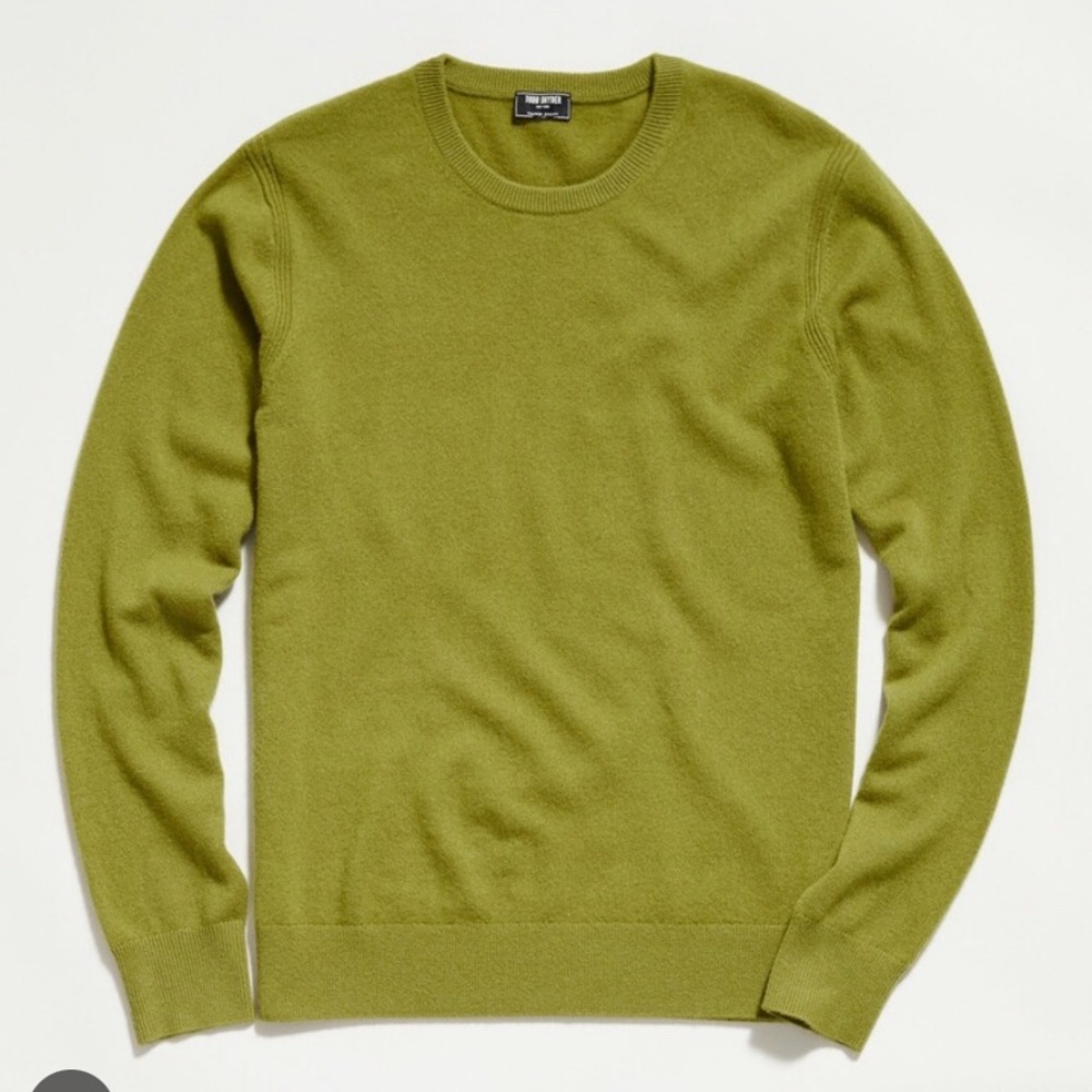 Todd Snyder Cashmere Crewneck in Parsley Size Medium